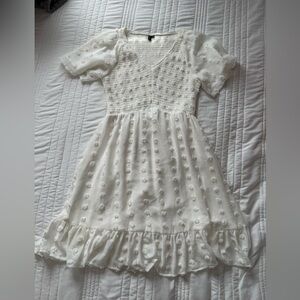 BRAND NEW White Textured Dress